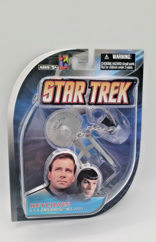 STAR TREK Keychains Set of 3 Enterprise NCC-1701 Klingon D7 Battle NEW Retired - Picture 3 of 5