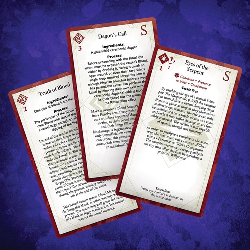 Vampire The Masquerade 5th Edition Roleplaying Game Discipline Deck Accessory - Foto 6 di 6