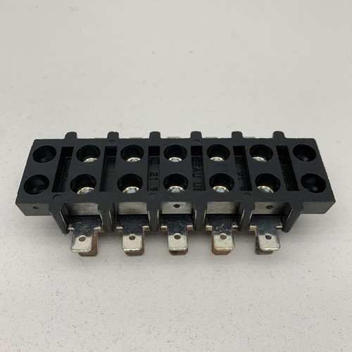 Hermoso bloque de terminal de barrera de doble fila de 21 con contactos de 2 hojas 5 circuitos/polo/cable - Imagen 9 de 13