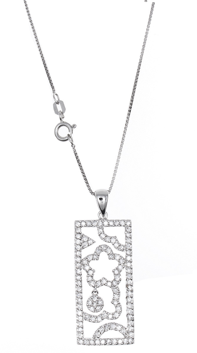 Женское ожерелье с подвеской в виде прямоугольной звезды серебристого цвета с подвеской-цепочкой 11990₽