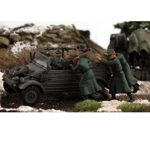 Resin 1/72 Diorama Miniature Toys German Winter Cart Set Soliders War Scene - Picture 5 of 6