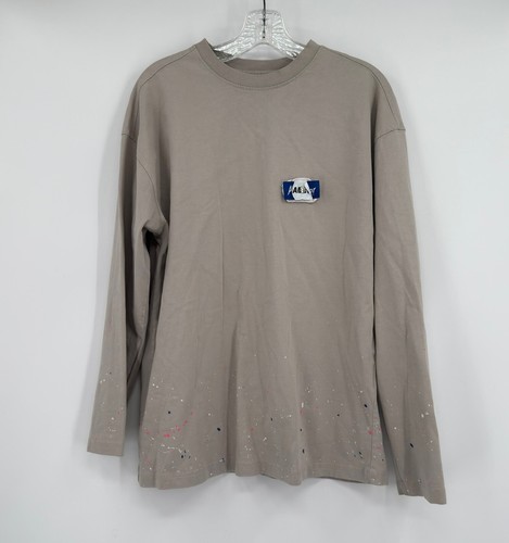 Ader Error Mens Grey Outer Space Graphic Cotton Long Sleeve T Shirt Sz A1 - Picture 1 of 8