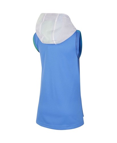 Boys Nike Basketball Mesh Sleeveless Hoodie Jersey Size XL Blue Green CJ8282 402 - Picture 2 of 16