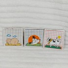 Barnyard Friends Tile Trivets Vintage Farm Pig Cow Duck Set Animals Footed 