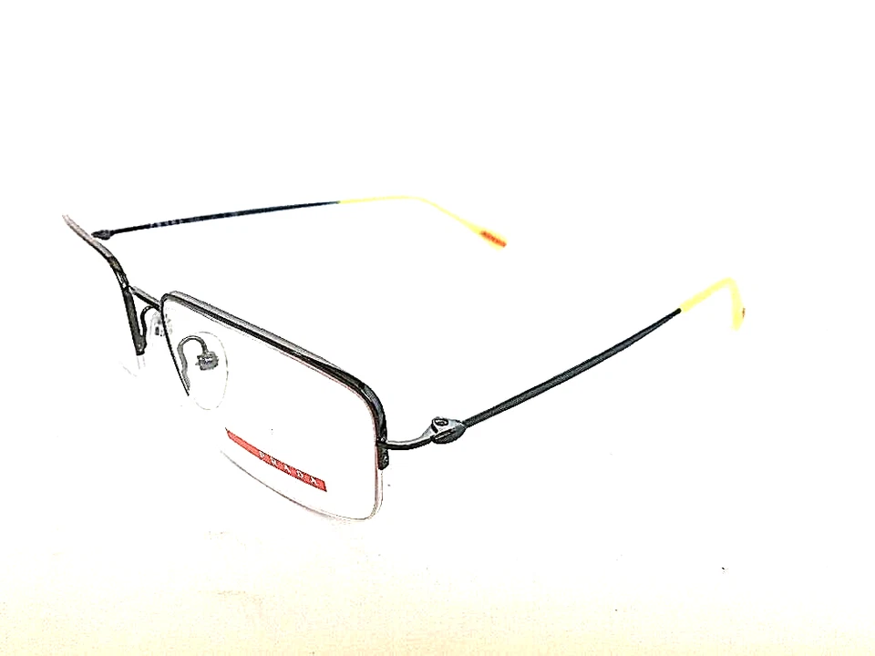 PRADA VPS 51F VPS51F 5AV-1O1 Silver Semi-Rimless 55mm Eyeglasses Frame Italy - Image 3 of 4