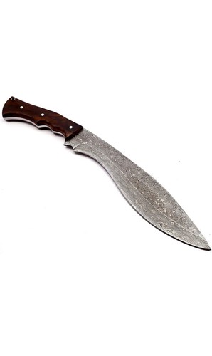 Custom Handmade Kukri Knife Damascus Steel Full Tang Handle With Scabbard 15" - Picture 3 of 5