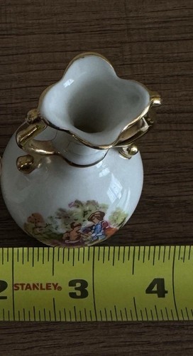 Miniatur Vasen Amphore Krug mit 18k Gold Detail - Bild 4 von 5