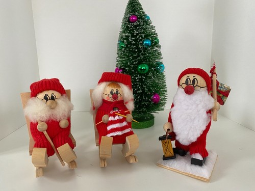 Juego de 3 Ljungstroms suecos vintage arte popular escandinavo decoración navideña - Imagen 6 de 19