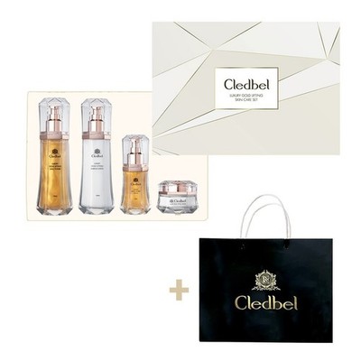 Cledbel Luxury Gold Lifting Skin Care Set - Toner, Lotion, Serum, Cream K-Beauty
