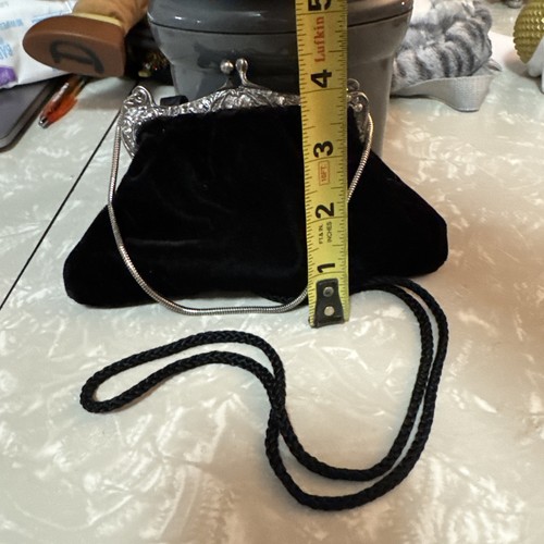 Kate Landry Burgundy Velvet Evening Bag Jeweled Clasp Small Elegant Purse - Picture 2 of 9