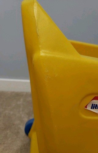 Vintage Little Tikes Lil Shopper gelb Einkaufswagen Lebensmittelgeschäft blaue Räder - Bild 18 von 24