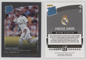 2018-19 Panini Donruss Rated Press Proof Silver Vinicius Junior #177 Rookie RC