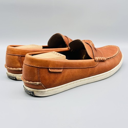 Cole Haan Schuhe Herren 10,5 Braun Leder Penny Loafer Pinch Weekender Slipper - Bild 9 von 13