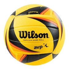 Image of Wilson OPTX Replica AVP Volleyball - Yellow/Black (Official)