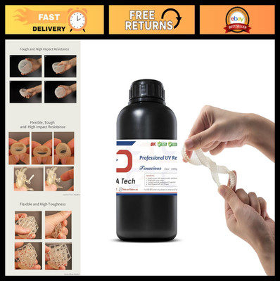 Flexible 3D Printer UV-Curing Resin, High Impact Resistance, 405nm, 1000g Clear
