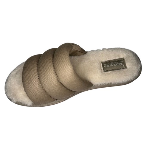 KOOLABURRA by UGG Rommie Herren Hausschuhe Dune Größe 9 Pantoletten Fuzzy Bequem Schuhe Neu - Bild 9 von 14