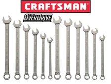 NEW CRAFTSMAN OVERDRIVE 12-Piece Combo Wrench Set 6-Point SAE & Metric Gun Metal