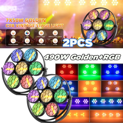 490W Retro Par Light 7 COB LED+198RGB LED DMX512 DJ Stage Party Lighting - Picture 20 of 21