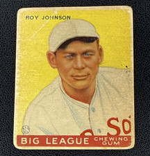 Goudey 1933 Roy Johnson #8 Boston Red Sox Big League Baseball Card MLB
