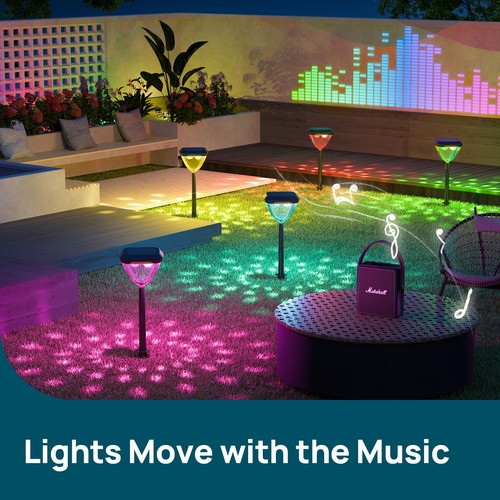 Smart Solar Pathway Lights SP6, in-App Pattern Switching Solar Lights Outdoor... - Picture 4 of 8