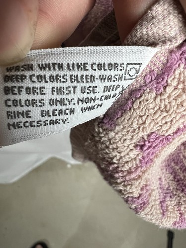 VTG Cannon Monticello Rose 2 Bath Towel, 2 Wash Cloth Set Pink Green Floral (B1) - Picture 16 of 19