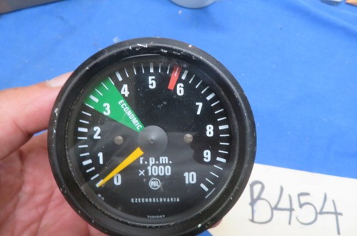 Vintage 10000 RPM Tachometer, CZ JAWA, Made In Czechoslovakia - Good Condition