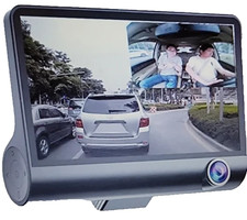 Video CarDVR Full HD 1296P Video DashCam Recorder Front Rear Inside Coverage NIB