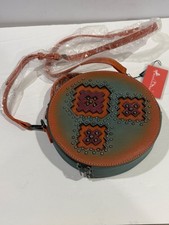 NWT Montana West Round Crossbody Purse Turquoise Aztec Western Bag Studded