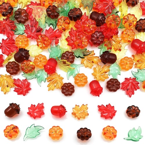 Herbst Vasenfüller für Erntedankfest, 130 Stück Acryl Kürbis Erntedankdeko  - Bild 1 von 6