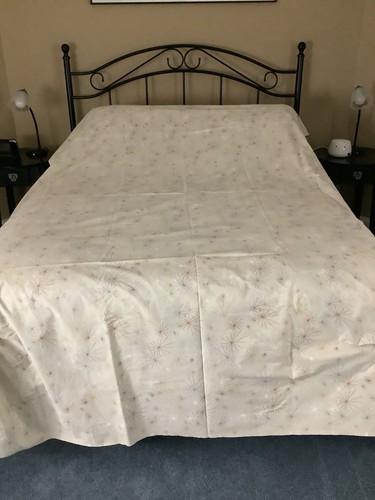 VTG Springs Home Atomic Star Starburst Retro Fabric TWIN Size Flat Sheet - Picture 11 of 13