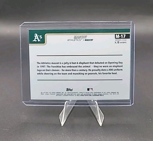 2025 Topps Series 1 Mascots Mascot #M-17 Athletics - Picture 2 of 2