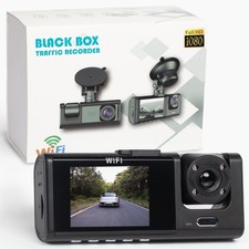 3-Channel Dash Cam   1080P Front, Cabin  Rear Car Camera with Night Vision, ...