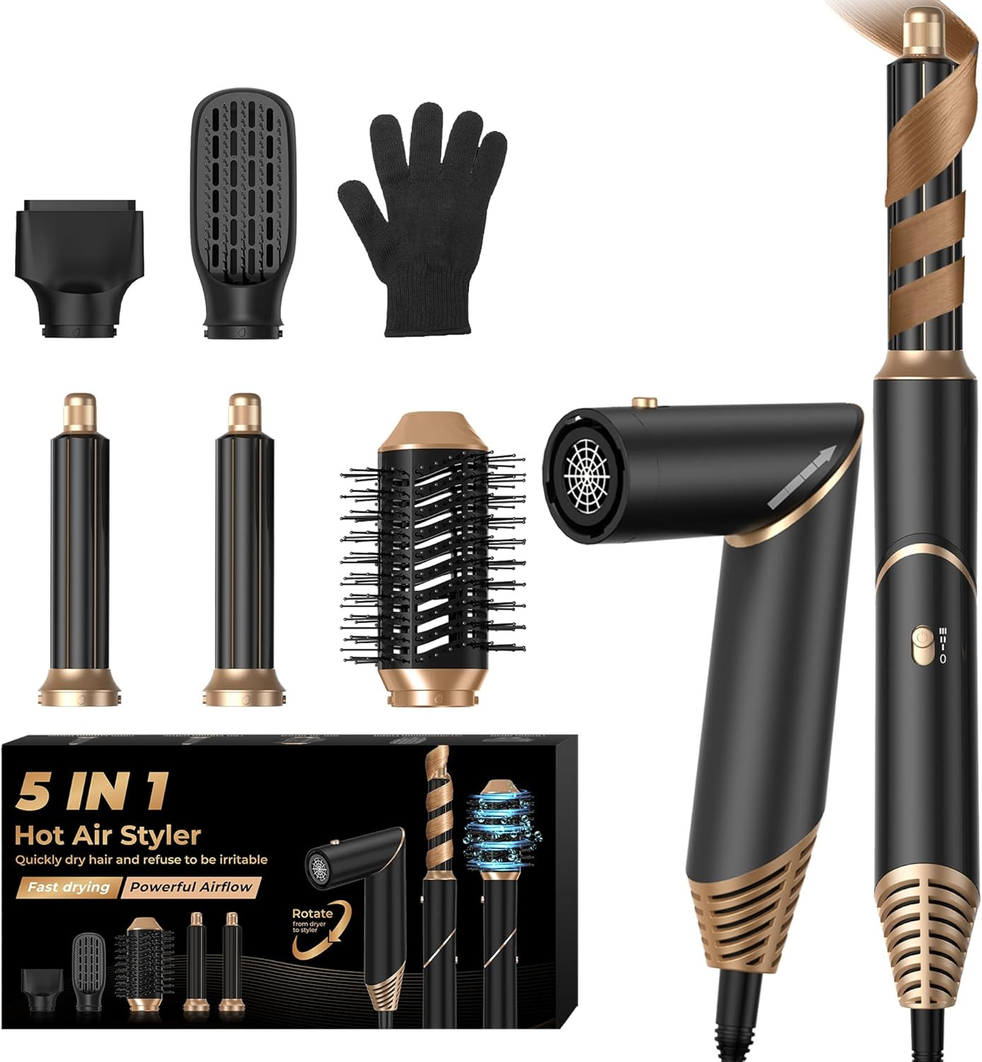 Multistyler 5 in 1 Professionale | Spazzola Aria Calda 1000W Ionica