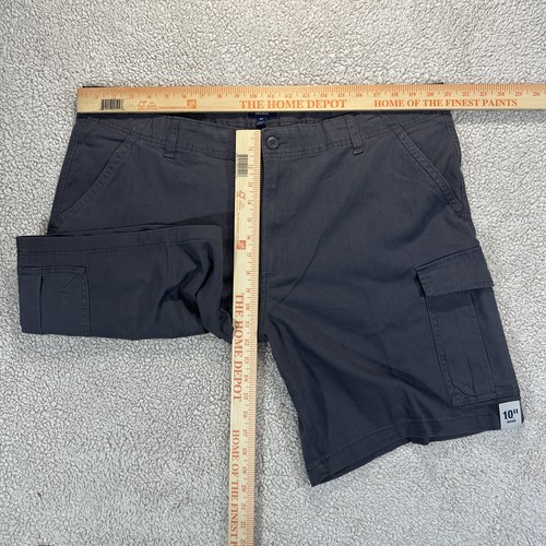 Neu mit Etikett George am Knie Cargoshorts für Herren Größe 42 einfarbig grau 10" Schrittlänge klassisch - Bild 12 von 13
