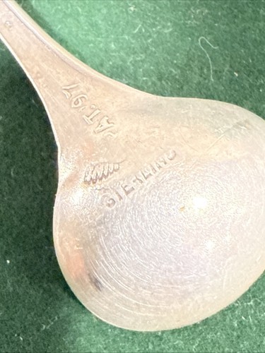 USA Silber Ende XIX Jahrhundert STERLINGSILBER Löffel für Salz oder Pfeffer 1 Stück - Bild 6 von 8