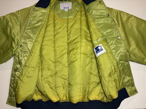 Rare VTG Starter Atlanta Braves Rare Green Alternate MLB Bomber Jacket 90s XXL - Picture 3 of 14