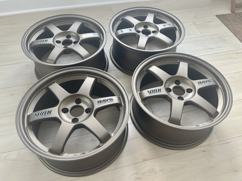 Rays Engineering Volk Racing TE37 Forged Aluminum Wheels 17x7.5 ET42 4x100 OG! - Picture 2 of 19