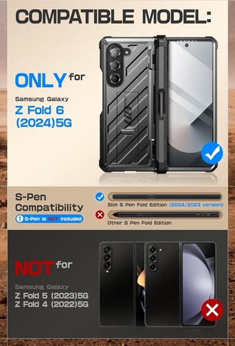 Für Samsung Galaxy Z Fold 6 (2024) SUPCASE Military-Grade Schutz Hülle Cover  - Bild 3 von 8