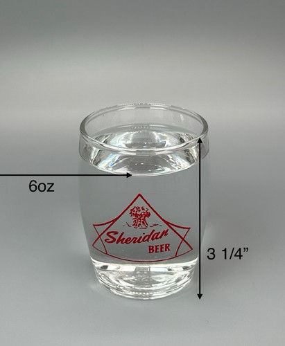 Sheridan Bierfass Glas / Vintage Taverne Barware Werbung / Männerhöhle Bar Dekor - Bild 10 von 10