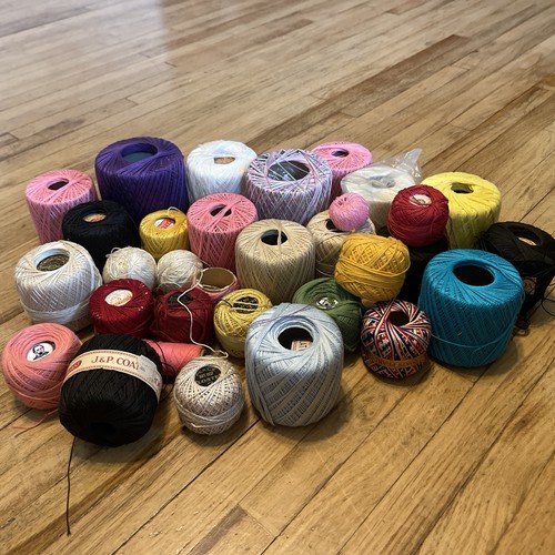 VTG Lot Crochet Embroidery Tatting Cord - J&P Coats- Dexter- Kloster 30+