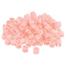 100 x Clothes Hanger Marker Blank Fit 3.5mm Rod for Garment Color Coding Pink