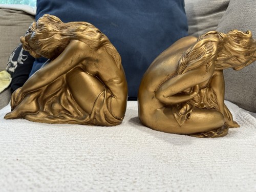 MCM Universal Statuary Corp. 1962 Chicago Pair Nude Female Statues, Bookends - Bild 4 von 8