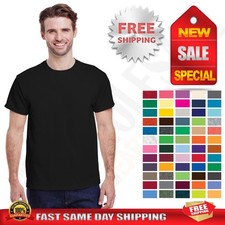 Gildan Heavy Cotton Mens T-Shirt Short Sleeve Crew Neck Tee S-3XL G500 5000