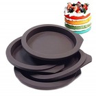 4 Pcs Nonstick Silicone Fondant Round Cake Mold Chocolate Baking Plate Tool