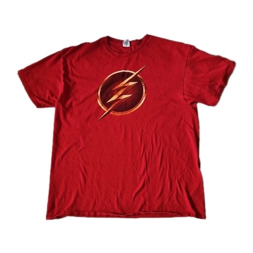 Vintage DC Comics The Flash rotes T-Shirt Gr. XL Delta Pro Weight Lightning Bolt