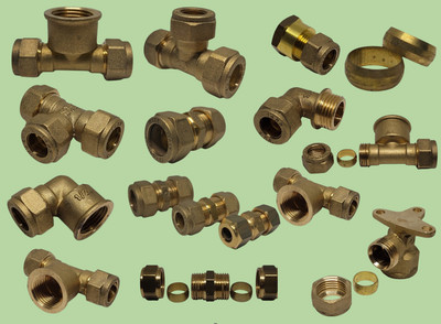 Klemmringverschraubung Kupferrohr 8 10 12 15 18 22 28 Schraub-Fitting Klemmring