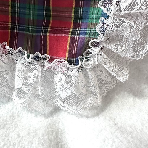 Fredericks Of Hollywood O/S Cami Plaid Lace Schoolgirl Y2K Camisole Open Tie - Picture 4 of 9