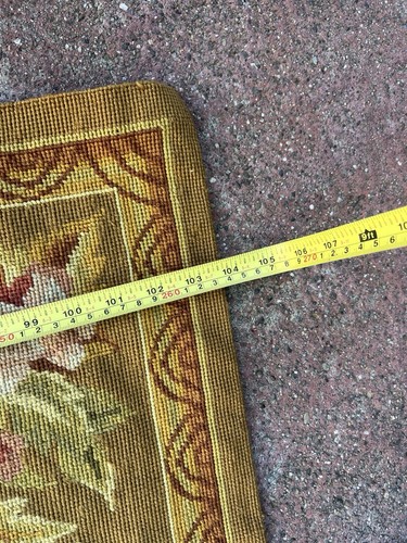 Vintage Aubusson Teppich Handgefertigt Französischer Teppich Nadelspitze Rug 6x9 ft - Bild 10 von 14