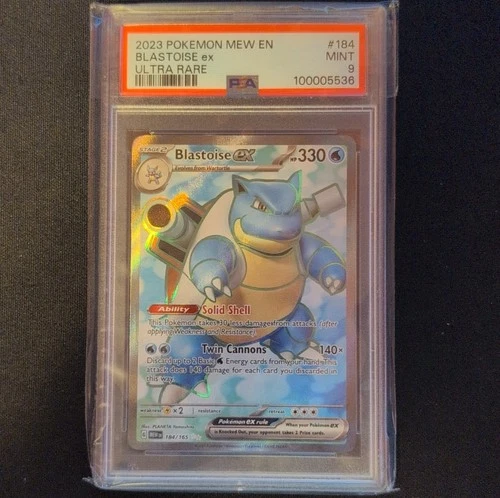 2023 Pokémon Blastoise ex Ultra Rare 184/165 English PSA 9