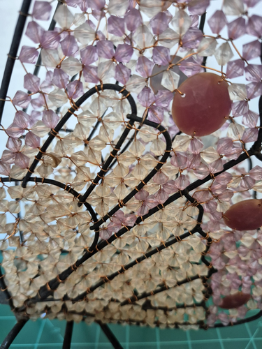 Vintage Metall Schmetterling Garten oder Wohndeko Kupfer verdrahtet mehrfarbige Perlen - Bild 3 von 8